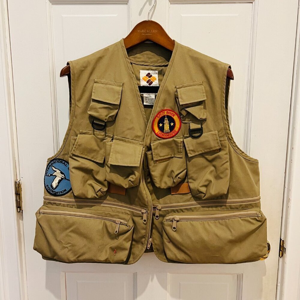Vintage 90's Made In Korea Columbia Fishing Vest PFG Size XL